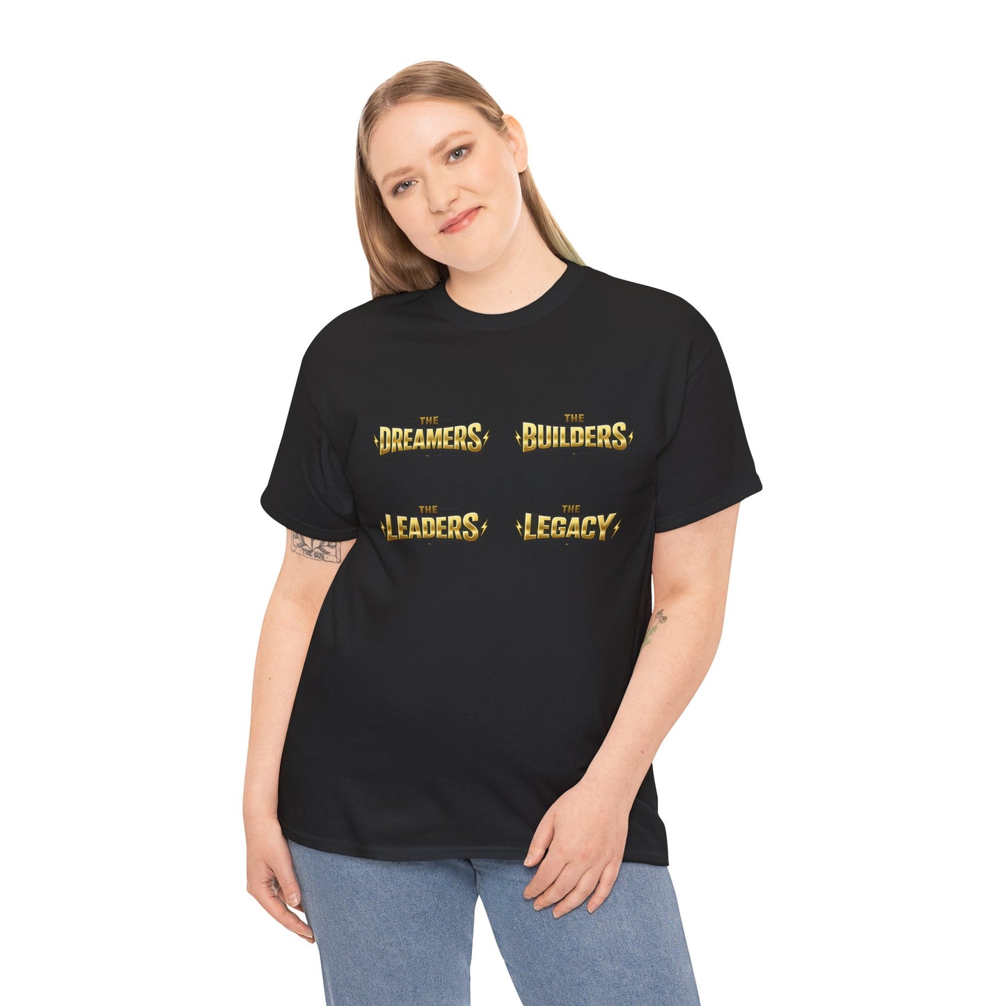 Inspirational Graphic Tee — "Dreamers Builders Leaders Legacy" Motivational Cotton T‑Shirt