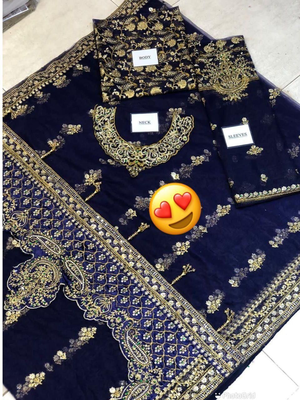 Luxury Embroidered Net Saree for Women | Maria B Inspired Wedding & Party Wear