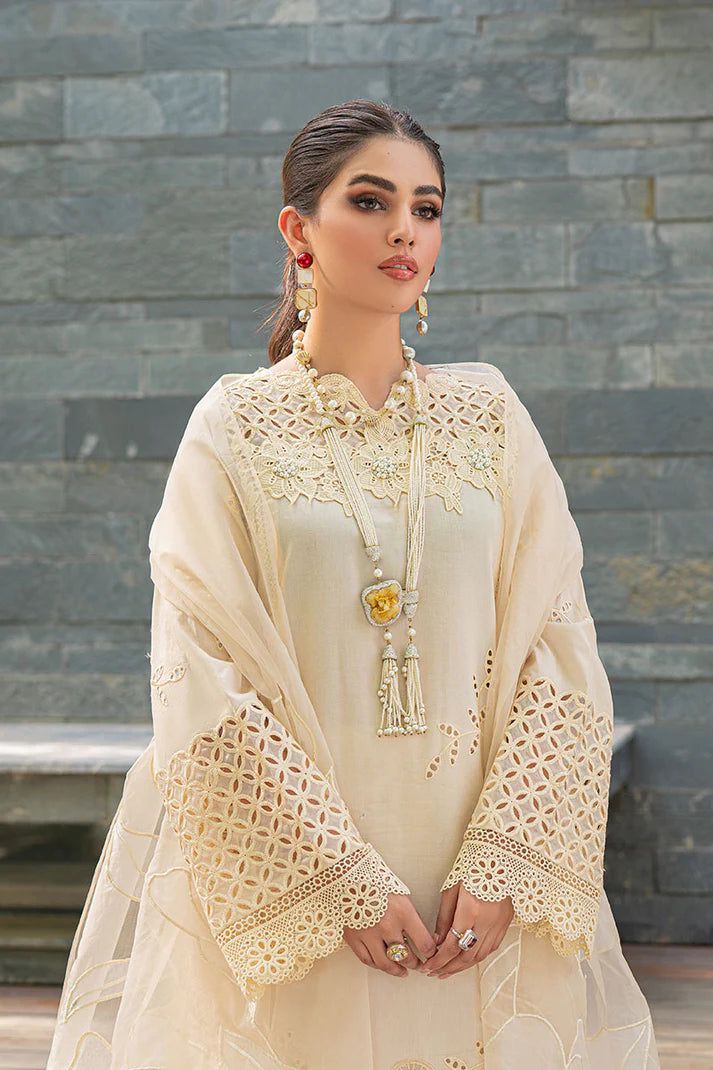 Mushq Inspired Luxury Chikankari 3 Piece Suit | Premium Embroidered Wedding Dress with Organza Dupatta