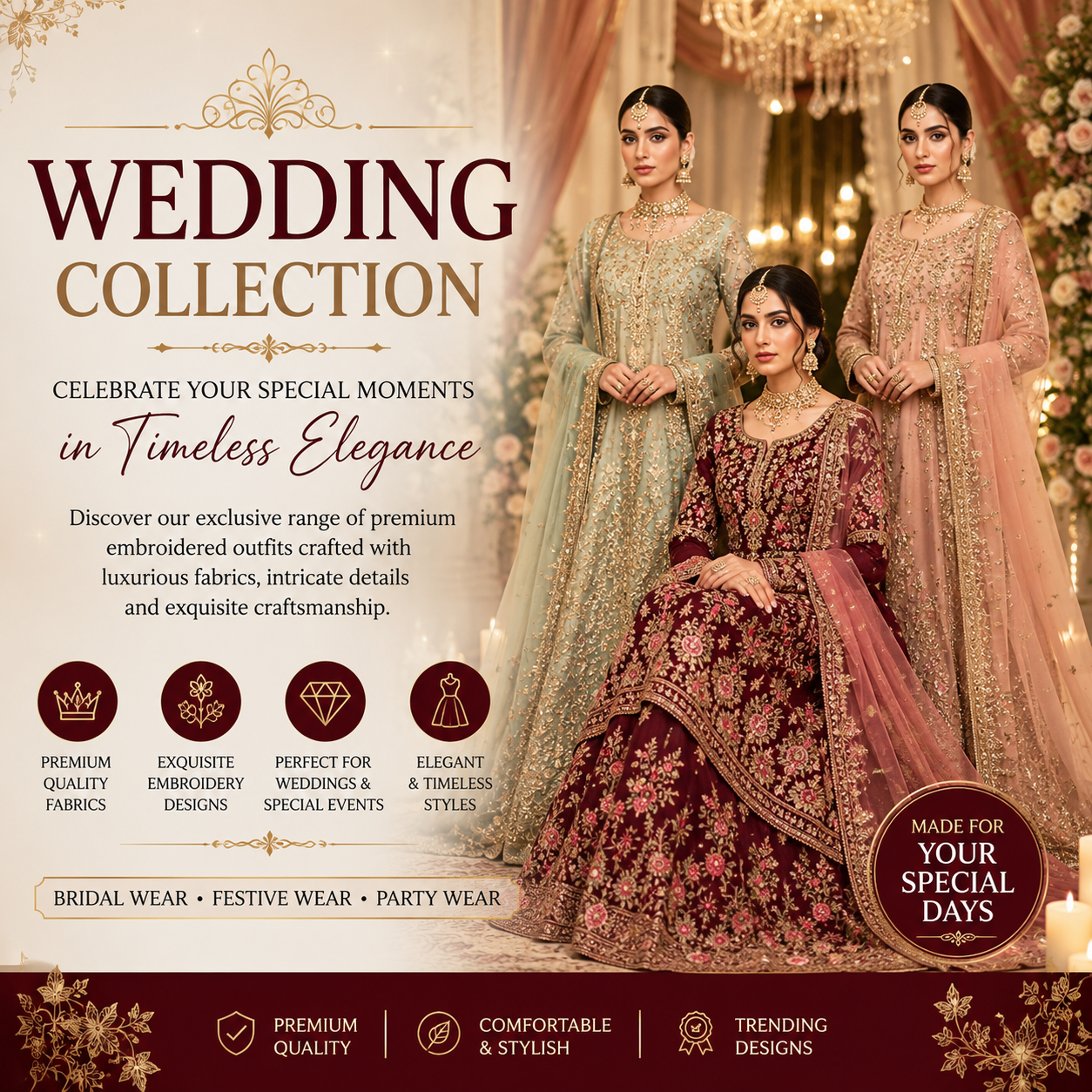 Wedding Collection | Luxury Embroidered Formal Dresses for Women