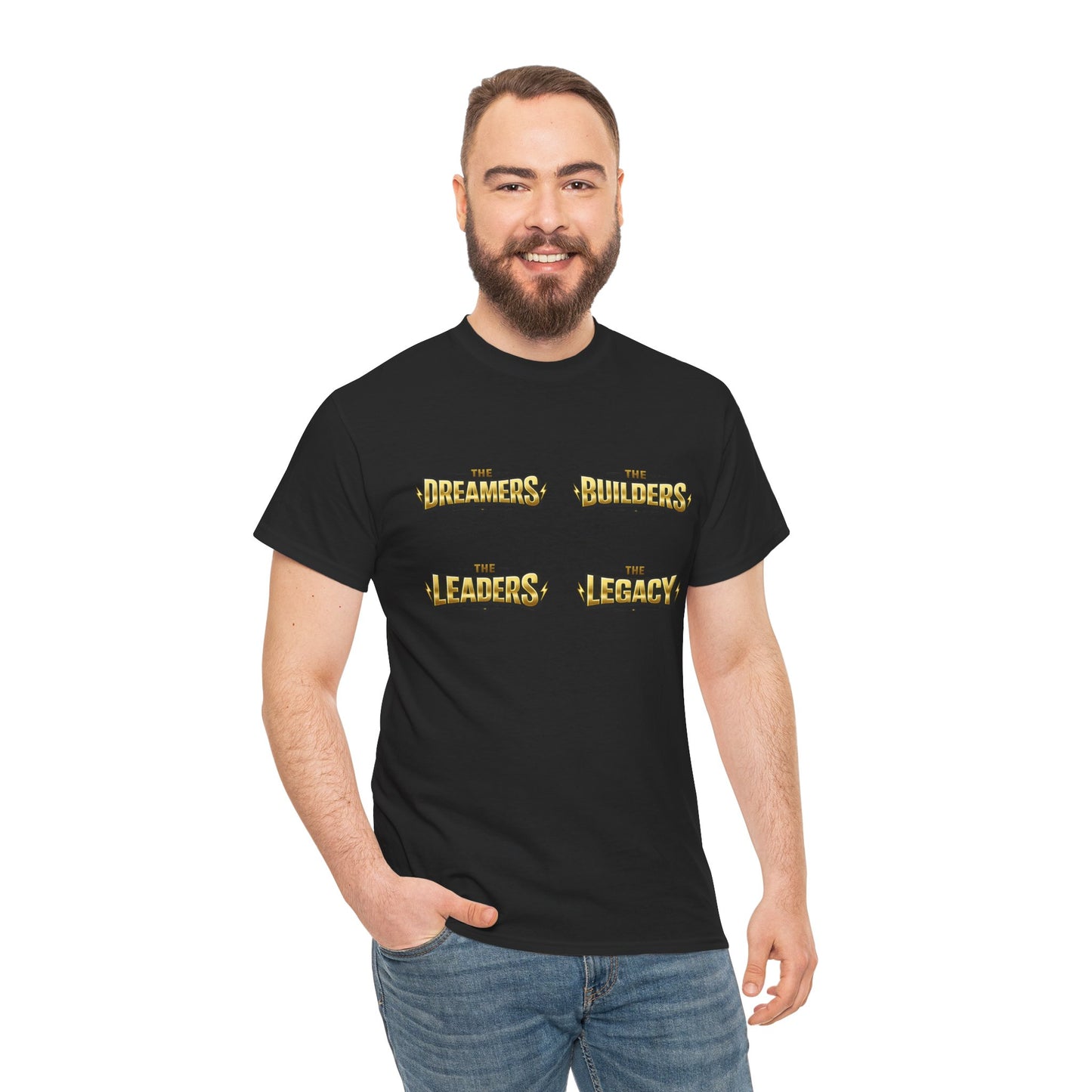 Inspirational Graphic Tee — "Dreamers Builders Leaders Legacy" Motivational Cotton T‑Shirt