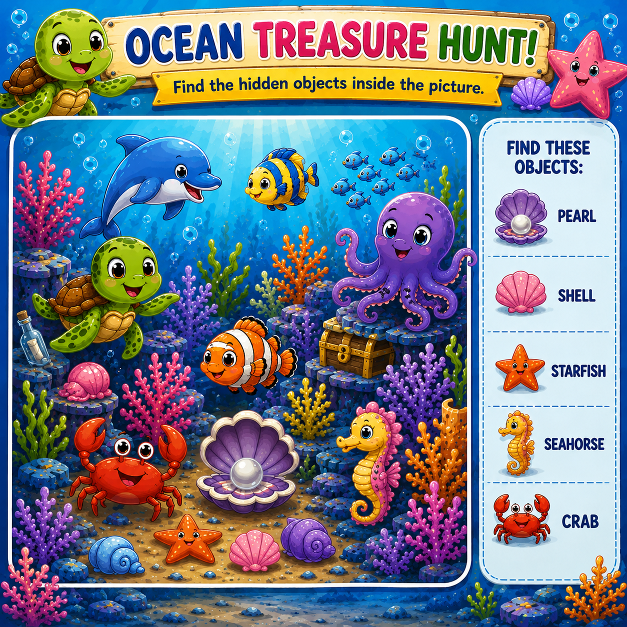 Ocean Adventures for Kids | 20 Bedtime Stories with Life Lessons | Ocean Activity Book | Printable Coloring Pages | Educational PDF Ages 4–10