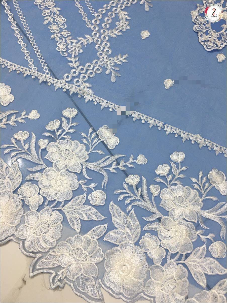 Azure Inspired Luxury 3 Piece Organza Embroidered Suit | Thread & Sequins Formal Wedding Dress for Women (Copy)