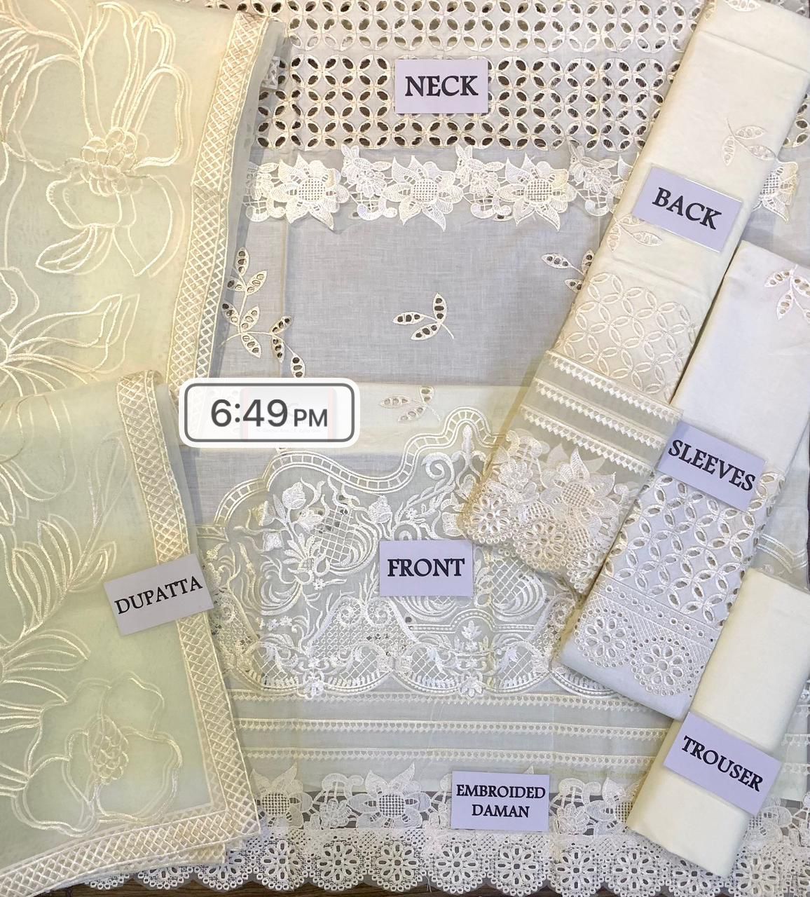 Mushq Inspired Luxury Chikankari 3 Piece Suit | Premium Embroidered Wedding Dress with Organza Dupatta