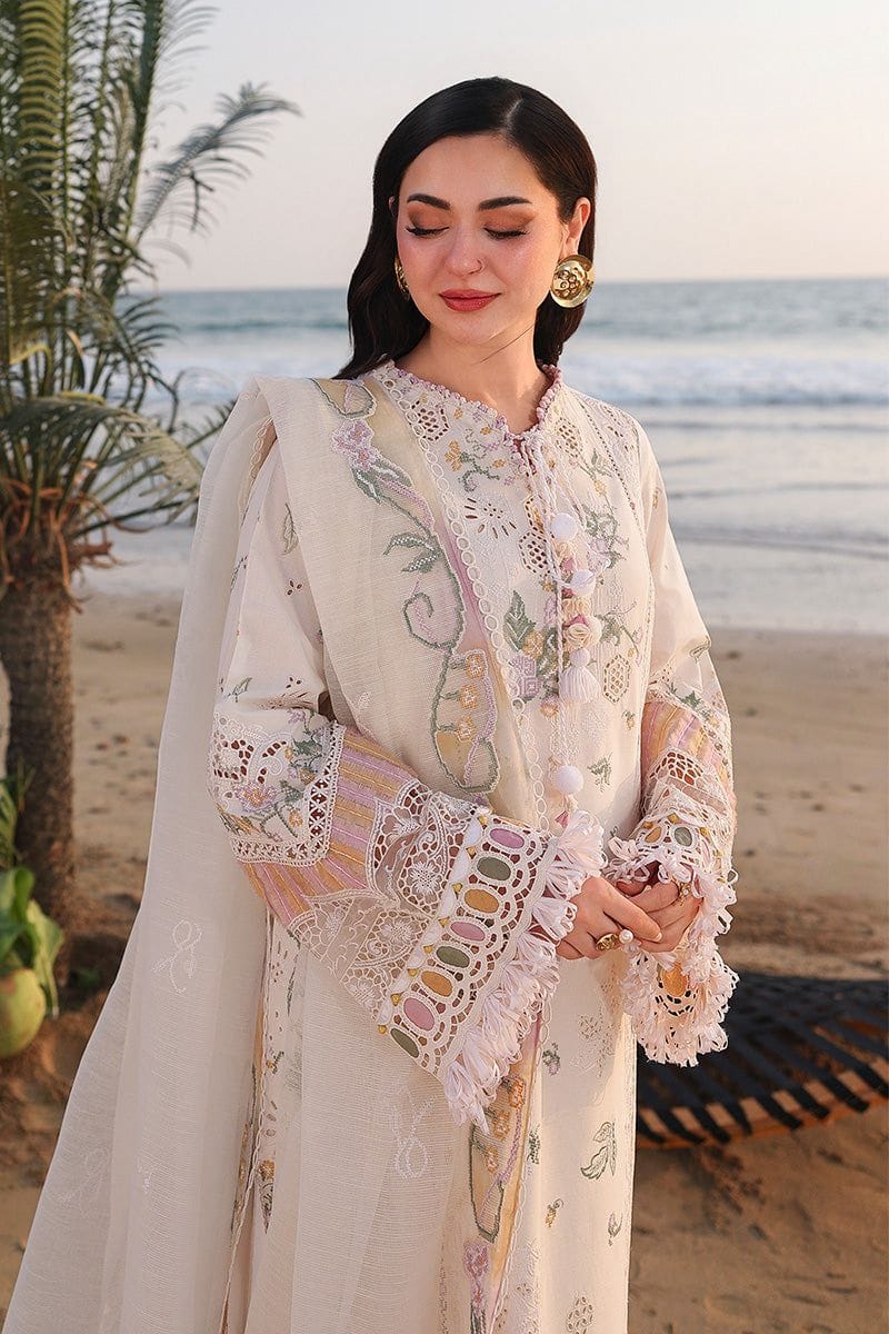 Qalamkar Chikankari Collection | 3 Piece Embroidered Cotton Suit with Khaddi Net Dupatta | Premium Unstitched Dress