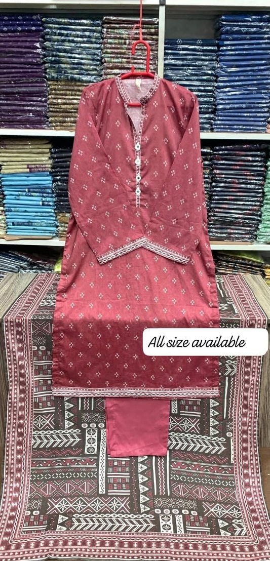Bin Saeed Original Stitched Printed Lawn 3 Piece Suit | Embroidered Lacework 2026
