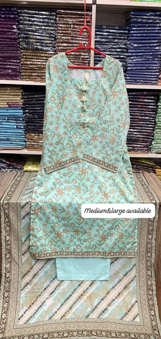 Bin Saeed Original Stitched Printed Lawn 3 Piece Suit | Embroidered Lacework 2026