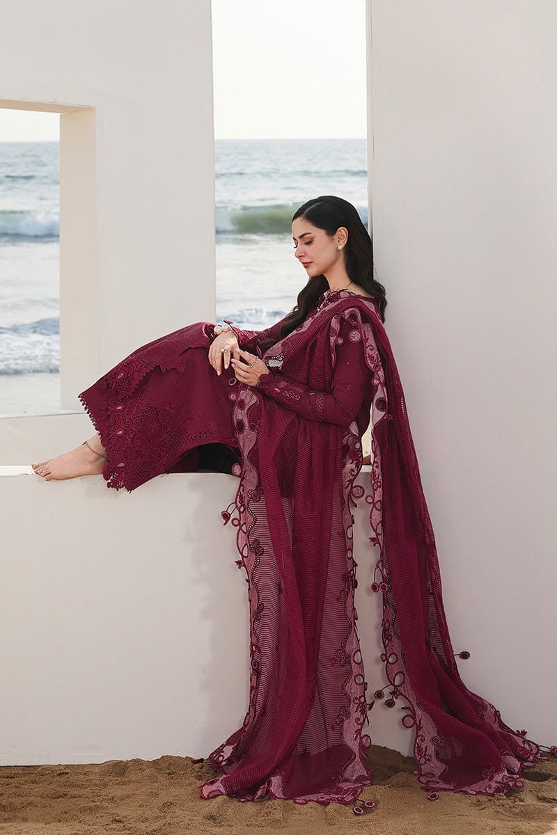 Qalamkar Inspired Premium Chikankari Cotton Suit | 3 Piece Embroidered Lawn Dress with Organza Dupatta