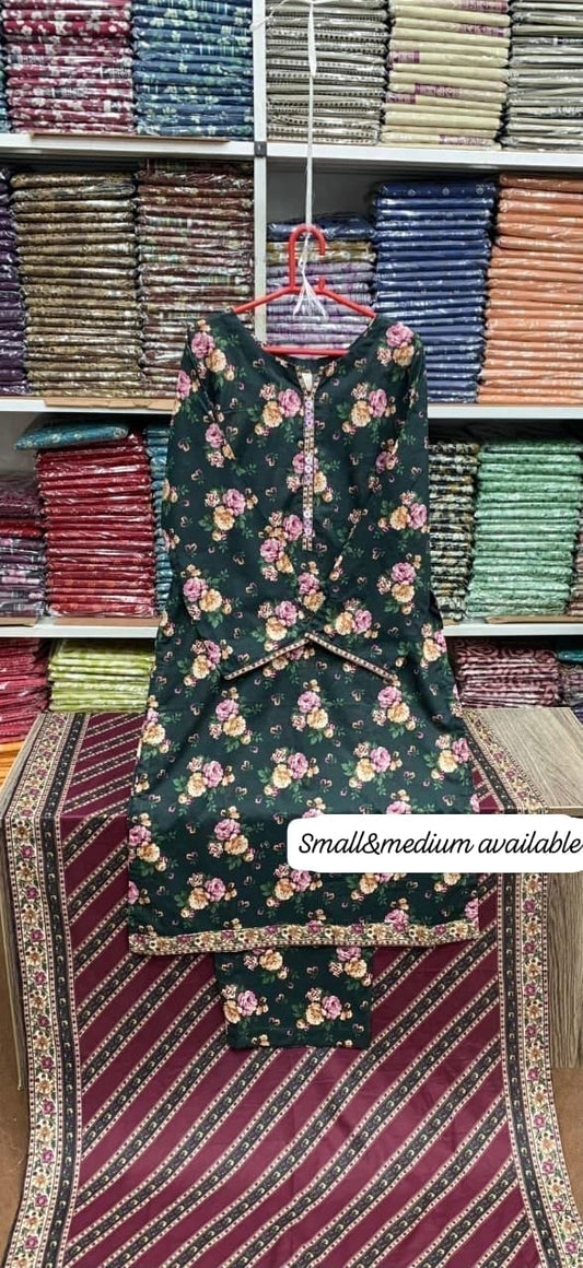 Bin Saeed Original Stitched Printed Lawn 3 Piece Suit | Embroidered Lacework 2026