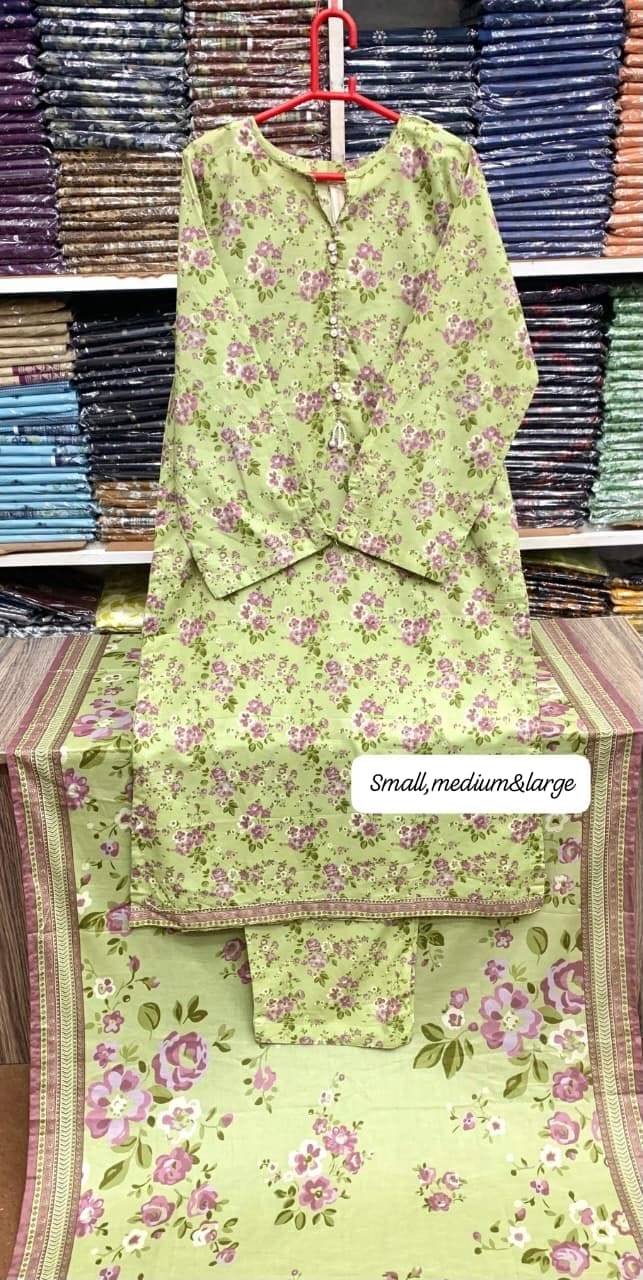Bin Saeed Original Stitched Printed Lawn 3 Piece Suit | Embroidered Lacework 2026